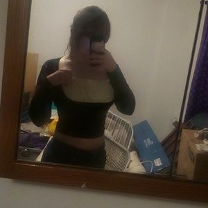 Y2K girly milk maid crop top